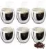 LuxusKollektion Espressogläser 6er-Set, doppelwandig, 80ml, Borosilikatglas