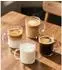 LuxusKollektion Cappuccino-Gläser 350ml geriffelt mit Löffel, 2er Set