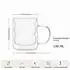 LuxusKollektion Latte-Macchiato-Glas Bubble doppelwandig mit Griff, Borosilikatglas, 330ml, 2er-Set