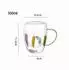 LuxusKollektion Doppelwandiges Cappuccino-Glas mit Trockenblumen, Borosilikatglas, 350ml