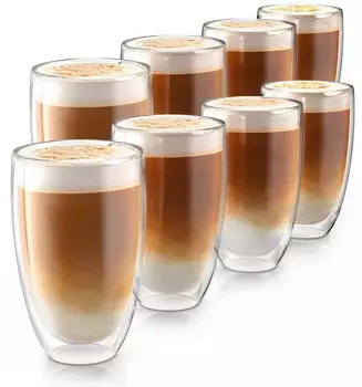 Arendo Doppelwandige Thermogl&auml;ser 8er-Set 350ml (308704)