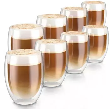Arendo Doppelwandige Thermogl&auml;ser 350ml 8er-Set (308700)
