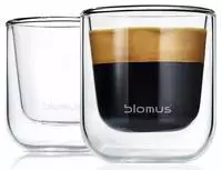 Blomus Nero Espressogl&auml;ser-Set, 2-tlg., Thermo-Espressogl&auml;ser, Espressobecher,