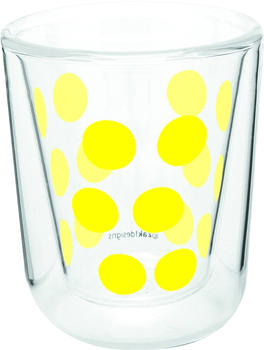 Zak Designs Zak Dot Dot Doppelwand Glas 7,5 cl gelb