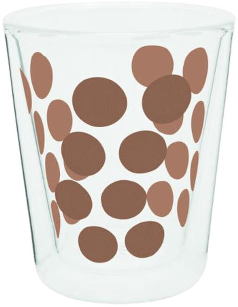 Zak Designs Zak KaffeeglasDot Dot doppelwandig 200 ml Glas Kupfer