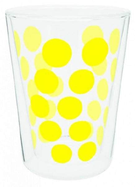 Zak Teeglas Dot Dot doppelwandig 350 ml Glas gelb