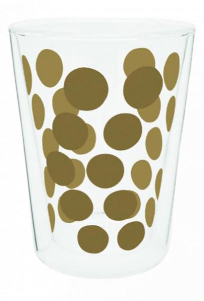 Zak Teeglas Dot Dot doppelwandig 350 ml Glas Gold