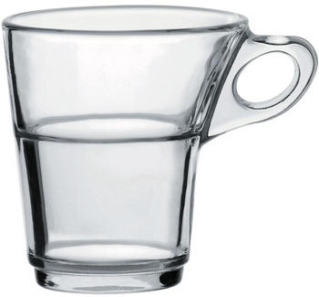 Duralex 4026AR06A0111 Caprice Kaffeetasse, Kaffeebecher, 90ml, Glas, transparent, 6 Stück