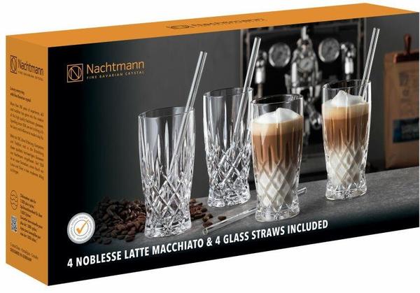 Nachtmann Latta Macchiato Set4 + 4 Glastrinkhalme Noblesse,  Farbe:Transparent Test TOP Angebote ab 19,90 € (Februar 2023)