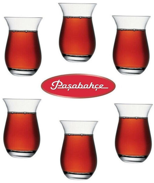 Pasabahce Grosse Türkische Teegläser, Orientalisches Teeglas 6 Stück, Galata 42611