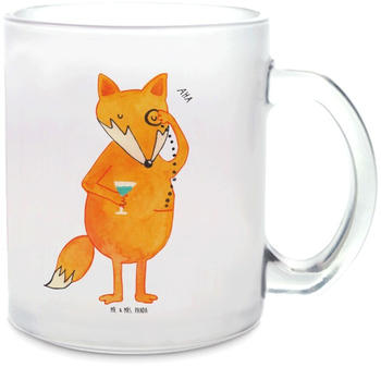 Mr. & Mrs. Panda Glas Teetasse Fuchs Lord Motivation Spruch, Teebecher, schick, Tasse mit Henkel, Füchse, Problemlösung