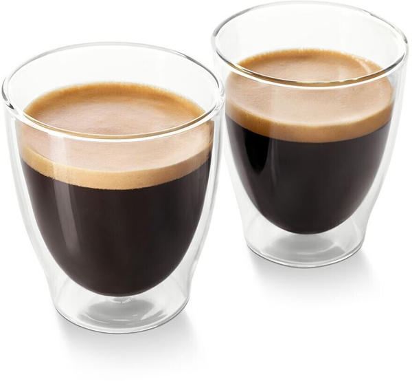 Tchibo 2er Caffè Crema Gläser, Doppelwandig, Modernes Design, heiß und kalt
