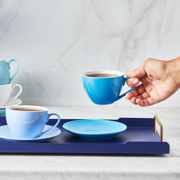 Karaca Teetassen Set Schattierungen von Blau für 6 Personen