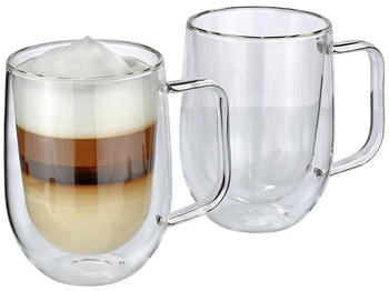 Cilio Latte-Macchiato-Glas VENETO 2er Set 300 ml Borosilikatglas doppelwandig