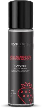 Wicked Sensual Care Water Based Flavored Lubricant - Strawberry - 1 oz.