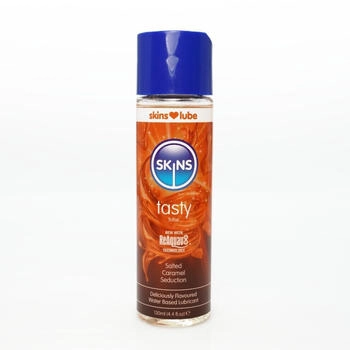 Skins Salted Caramel Flavoured Lube - Gorgeous Tasting Edible lube for Oral Pleasure & Intercourse