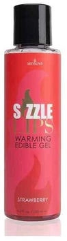 Sensuva Sizzle Lips Warming Edible Gel Strawberry 125 ml