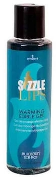 Sensuva Sizzle Lips Warming Edible Gel Blueberry Ice Pop 125 ml