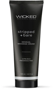 Wicked Sensual Massage Cream 120ml Stripped And Bare Unscented