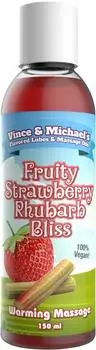 Swede Fruity Strawberry Rhubarb Bliss Warming Massage Oil 150ml