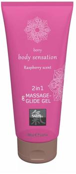 Shiatsu Body Sensation Raspberry Scent 2in1 Massage & Glide Gel (200ml)