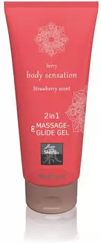 Shiatsu -The Garden of Love Shiatsu Body Sensation Strawberry Scent 2in1 Massage & Glide Gel (200ml)