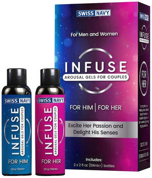 Swiss Navy Infuse 2-in-1 Arousal Gel for Him & Her (2 x 59ml)
