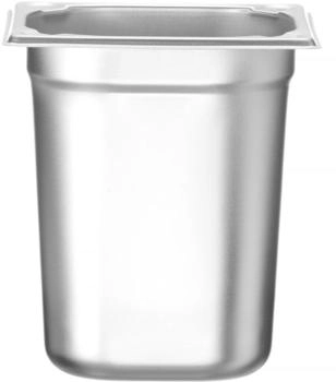 Hendi Gastronorm-Behälter GN 1/6, temperaturbeständig -40°C bis 300°C, 3,4L, Edelstahl (806654)