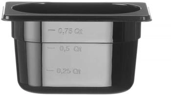 Hendi Gastronorm-Behälter GN 1/9 Schwarz 1L (862827)