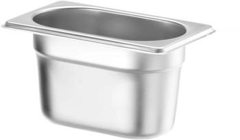 Hendi Gastronormbehälter GN 1/9, 1L, Edelstahl, temperaturbeständig -40° bis 300°C (800737)
