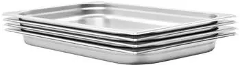 vidaXL Gastronormbehälter GN 1/1 40mm Edelstahl, 4er-Set (50879)