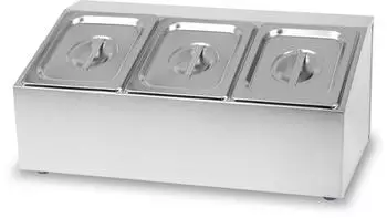 Vertes Gastronorm-Behälter 3x 1/6 GN, Edelstahl, 100mm tief (FD1-GNG16-13)