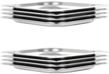 vidaXL Gastronormbehälter GN 1/2 20mm Edelstahl, 8 Stk. (50885)