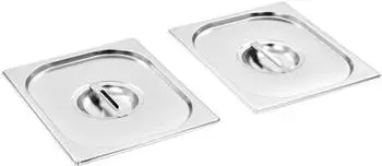 vidaXL Deckel für GN 1/2 Behälter, 2 Stk., Edelstahl (50891)