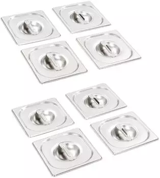 vidaXL Deckel für GN 1/6 Behälter, Edelstahl, 8 Stk. (50910)