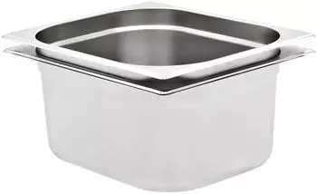 vidaXL Gastronormbehälter GN 1/2 150mm Edelstahl, 2 Stk. (50889)