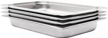 vidaXL Gastronormbehälter GN 1/1 65mm Edelstahl 4er-Set (50880)