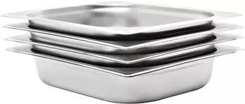 vidaXL Gastronormbehälter GN 1/2 65mm Edelstahl 4er-Set (50887)