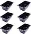 Airbrush-City Gastronormbehälter GN 1/4 Polycarbonat schwarz 2,8L 100mm (6er-Set)
