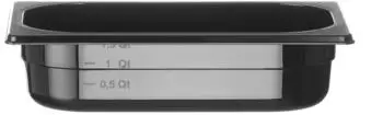 Hendi Gastronormbeh&auml;lter GN 1/4 Polycarbonat 1,8L schwarz (862636)