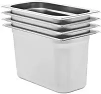 vidaXL Gastronormbeh&auml;lter 4 Stk. GN 1/3 200 mm Edelstahl