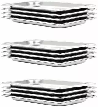 vidaXL Gastronormbehälter GN 1/3 20mm Edelstahl, 12 Stk. (50892)