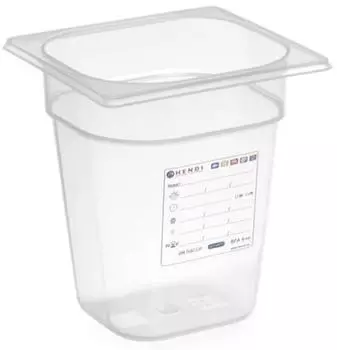 Hendi Gastronormbehälter GN 1/6, 1L, Polypropylen, transparent (880487)