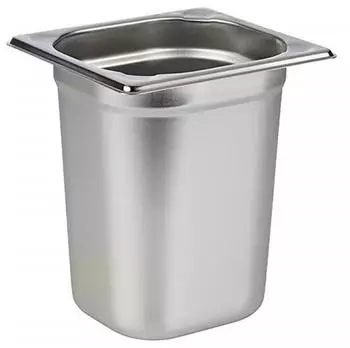 APS Gastronormbehälter GN 1/6 Edelstahl seidenmatt 200mm tief 3L (81608)