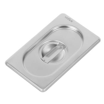 Vogue Strapazierfähiger Deckel für GN-Behälter 1/9 Edelstahl, GN 1/9