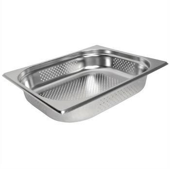 Vogue GN-Behälter Edelstahl 10cm GN1/2 gelocht, 6,2L