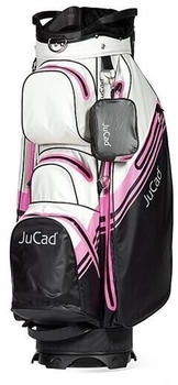 JuCad Aquastop Plus Cartbag schwarz/weiss/rosa