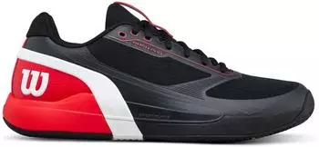 Wilson Rush Pro 5 Herren-Tennisschuh, schwarz/rot/weiß, Allcourt