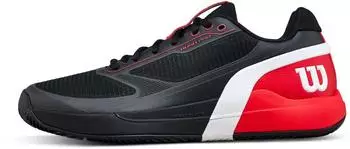 Wilson Rush Pro 5 Clay Tennisschuh Herren, schwarz/rot/weiß