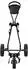 vidaXL Golf-Trolley Eisen, schwarz, 95x60x130cm